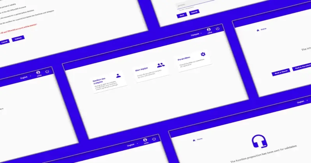 Onboarding IT Unifié, interface conçue pour GEODIS